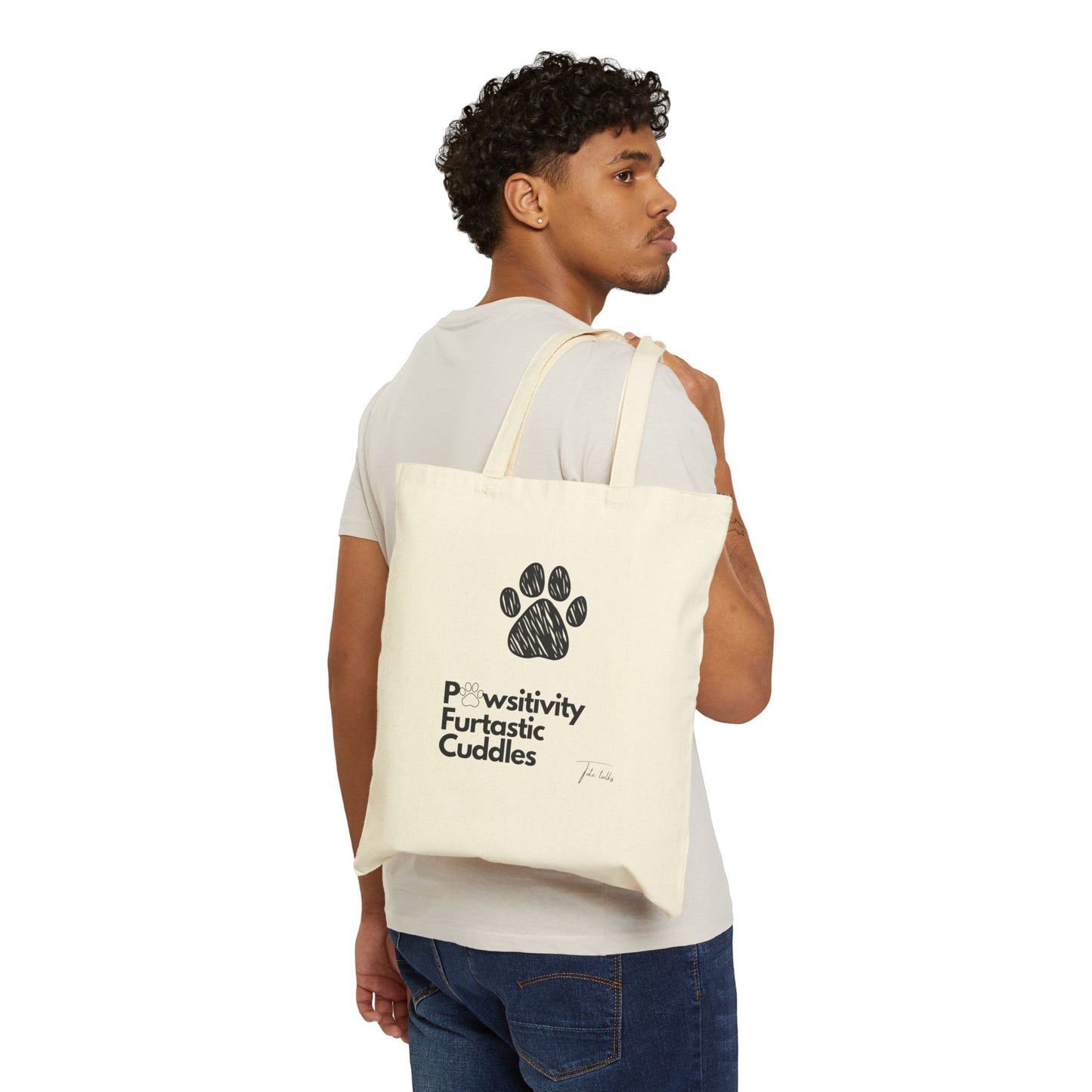 Paw Cotton Canvas Tote Bag