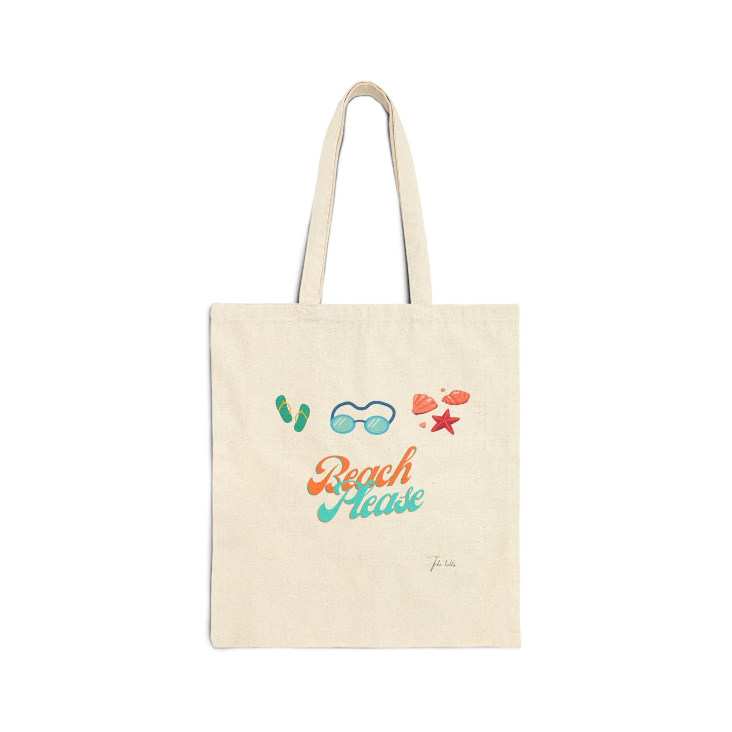 Beach Cotton Canvas Tote Bag