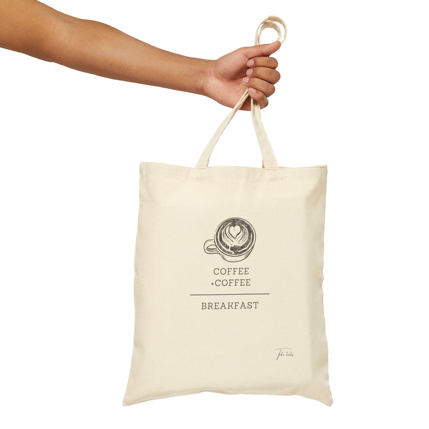 Coffee Cotton Canvas Tote Bag